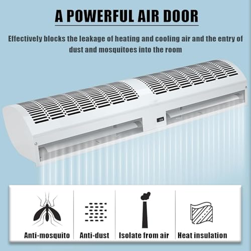 White 150cm Wall-Mounted Air Curtain with Remote Control F647946