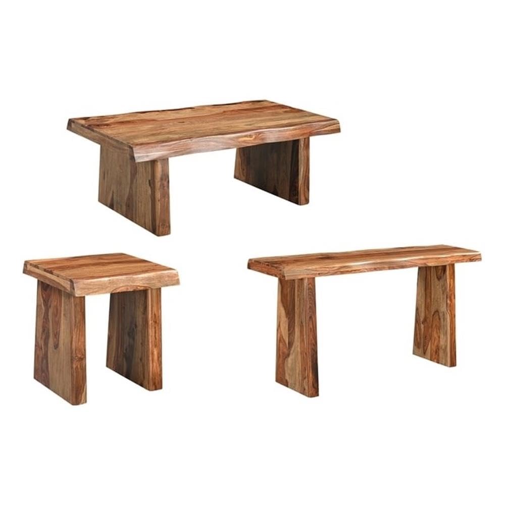 Solid Wood 3-Piece Table Set T71028