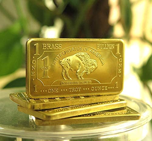 1 oz .999 Fine Brass Bullion Bar Ingot S44216
