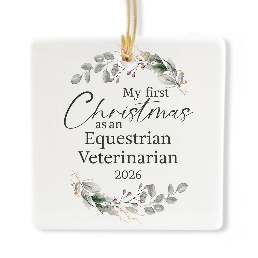 Ceramic 3-inch Square-Shaped Ornament E177