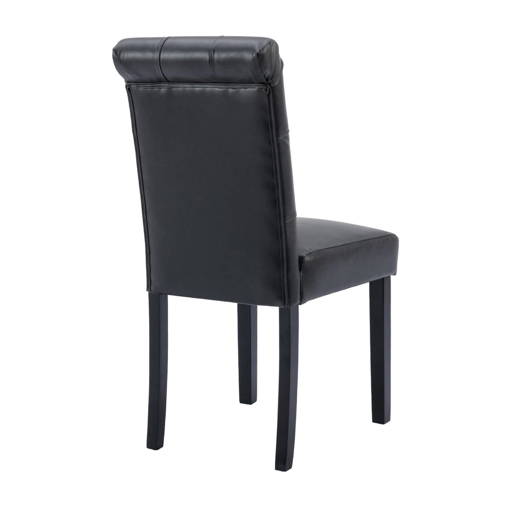 Black PU Leather Upholstered Dining Chairs Set of 4 U403402