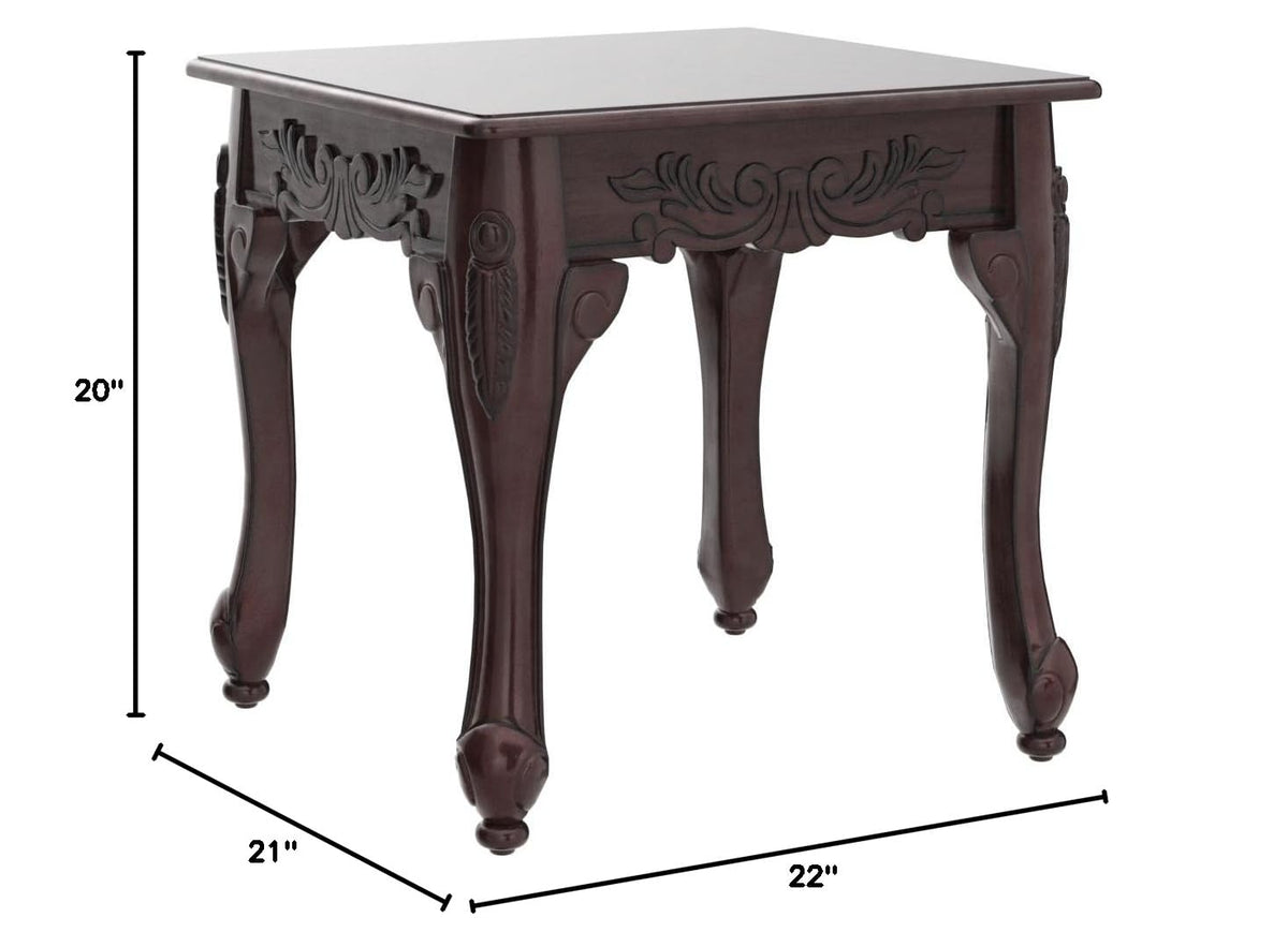 Wood End Table Dark Cherry F553957