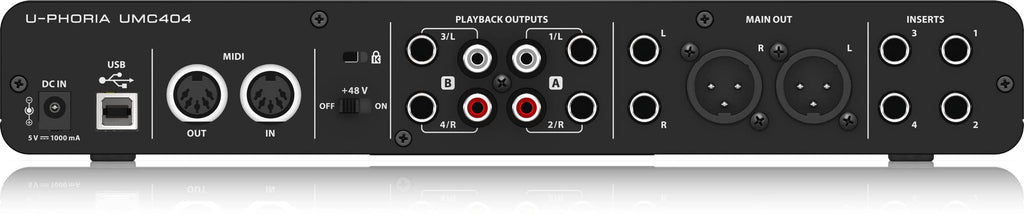 4x4 USB Audio/MIDI Interface with Mic Preamplifiers S980907