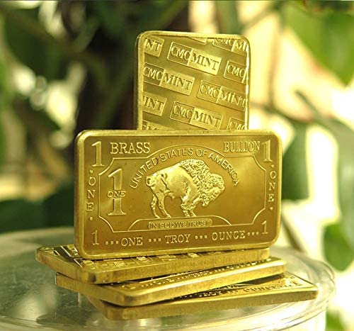 1 oz .999 Fine Brass Bullion Bar Ingot S44216