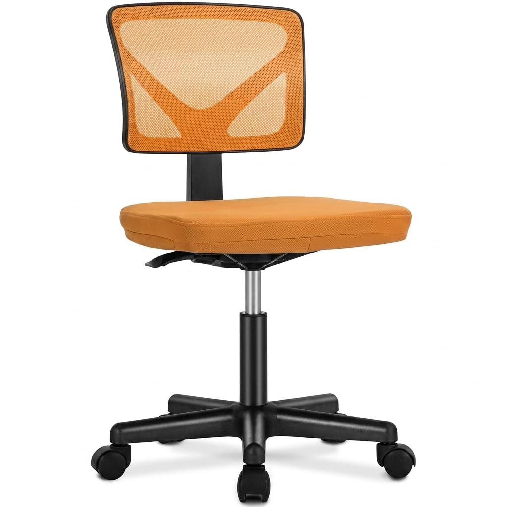 Armless Ergonomic Mesh Office Chair with Adjustable Height R334