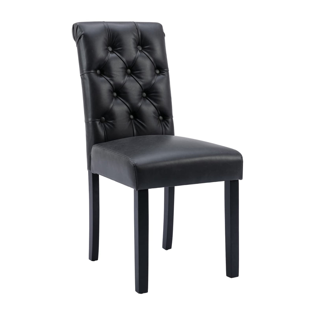 Black PU Leather Upholstered Dining Chairs Set of 4 U403402