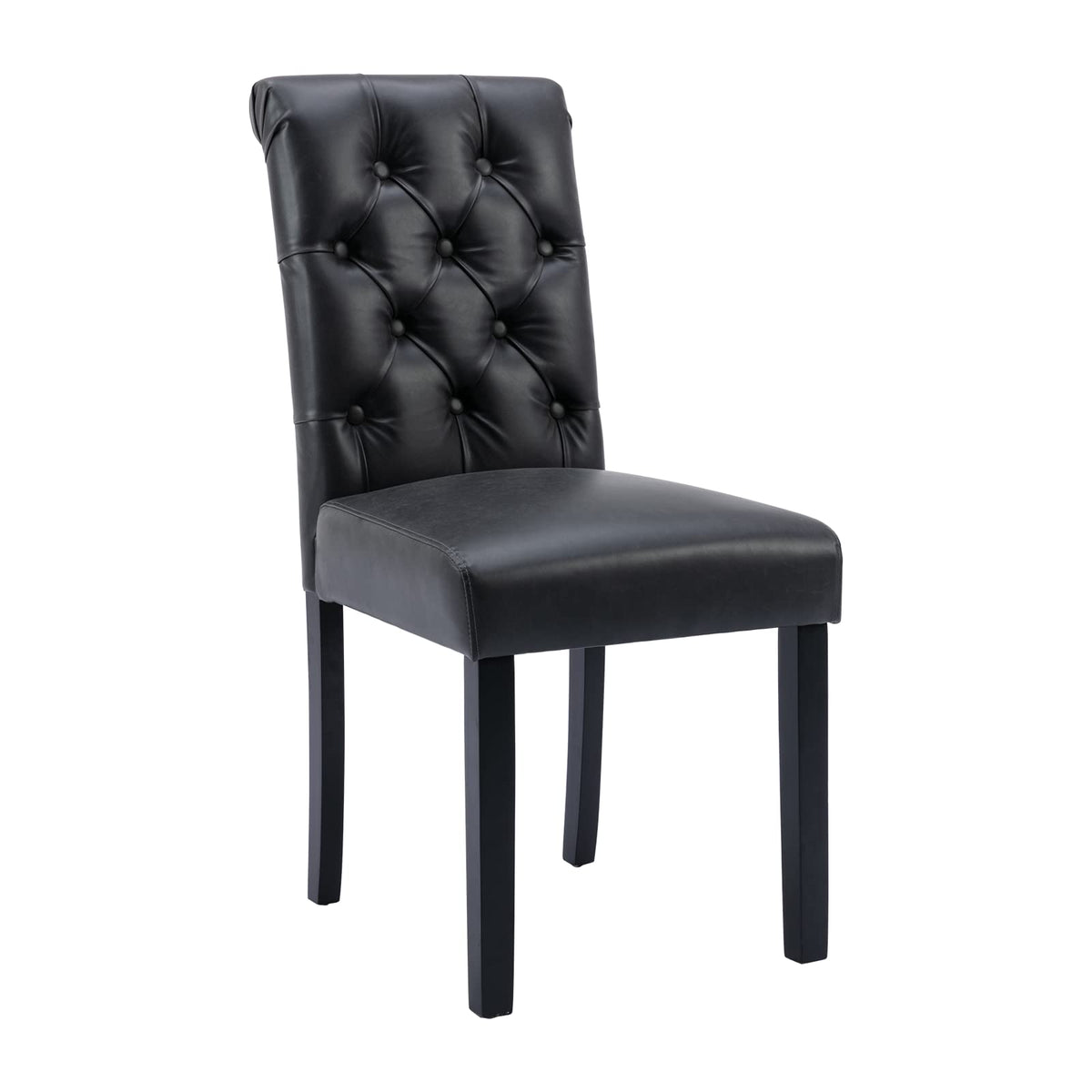 Black PU Leather Upholstered Dining Chairs Set of 4 U403402
