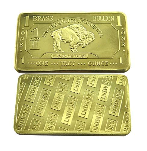 1 oz .999 Fine Brass Bullion Bar Ingot S44216