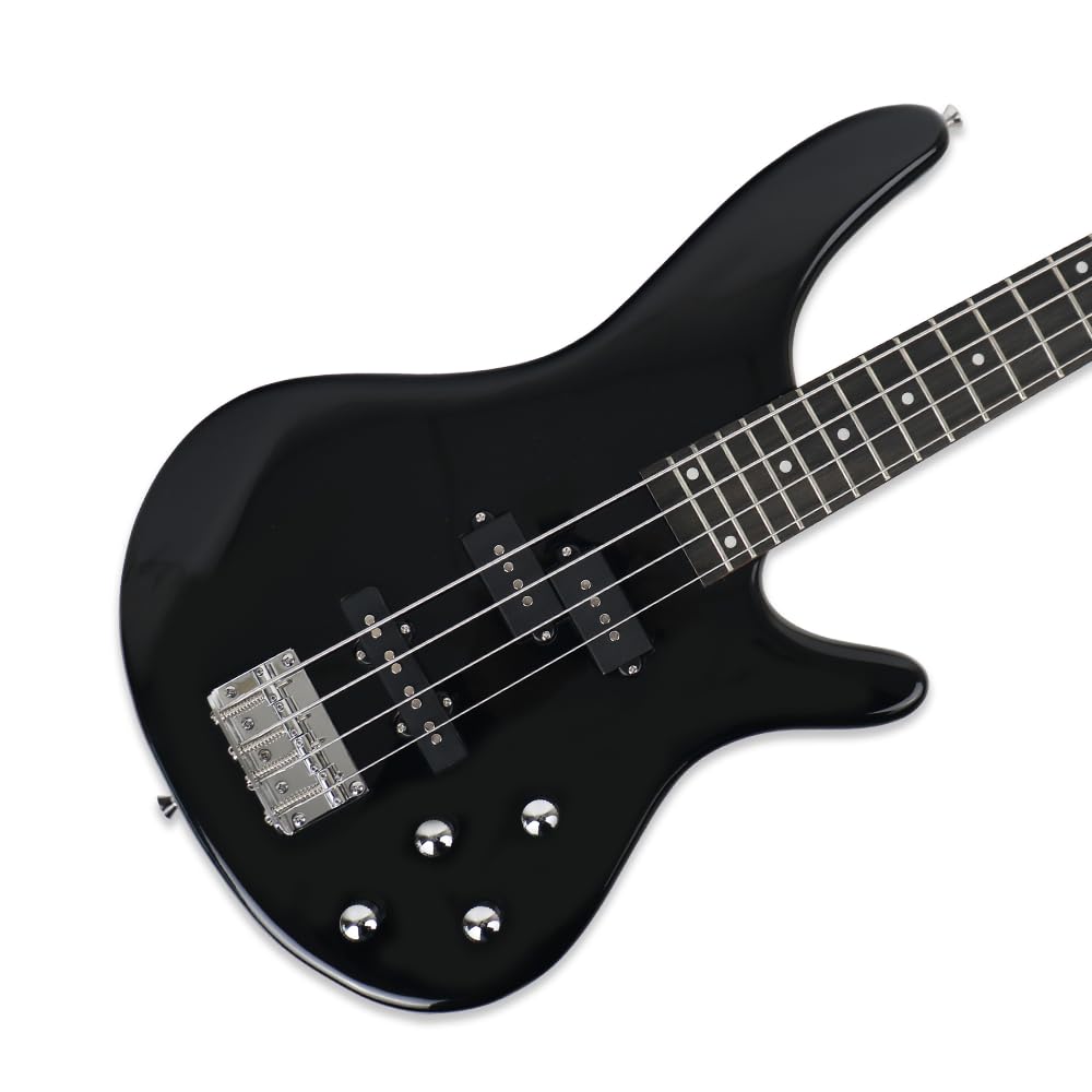 Black Full Size 24 Fret 4 String PJ Electric Bass Guitar R209