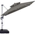 Cantilever Double Top Outdoor Offset Umbrella with 360° Rotation D3664