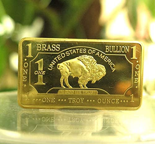 1 oz .999 Fine Brass Bullion Bar Ingot S44216