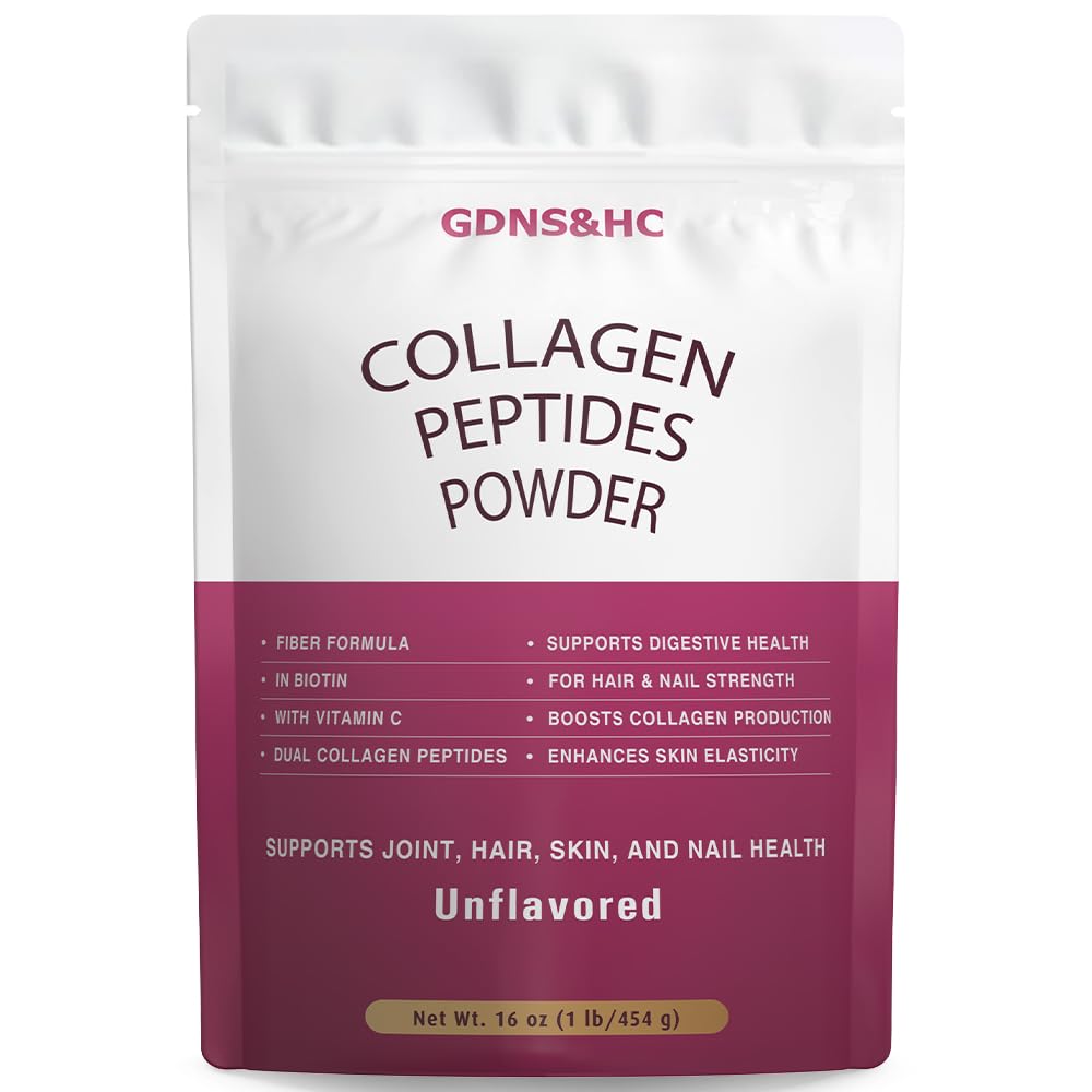 Unflavored Hydrolyzed Collagen Peptides Powder 16 oz O723