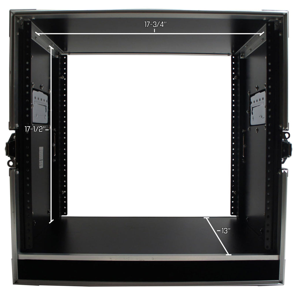 10U Rack Case with Casters 16 Inch Depth R31412