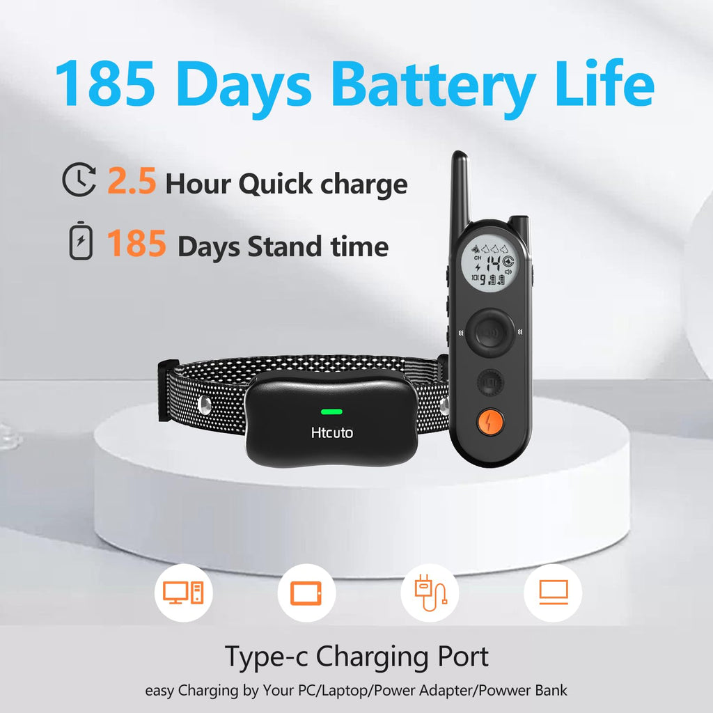 Wireless Dog Fence and Remote Training Collar, IPX7 Waterproof, 185 Days Rechargeable Battery Y976685