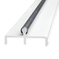 Vinyl Sliding Door Track with Stainless Steel Cover White 72 Inches I59967
