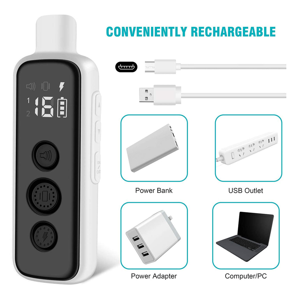 Waterproof Rechargeable Dog Training Collar with Remote E119962