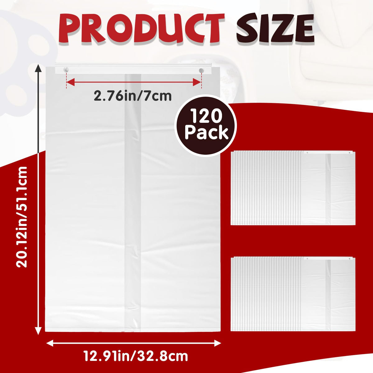 120 Pcs Self-Sealing Drawer Cat Litter Bags N678205