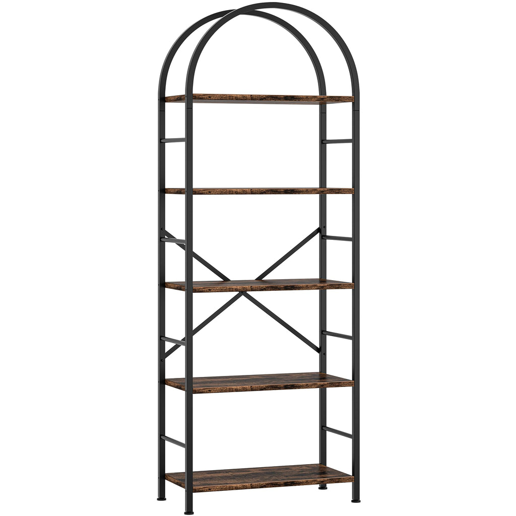 5 Tier Brown Bookshelf J533