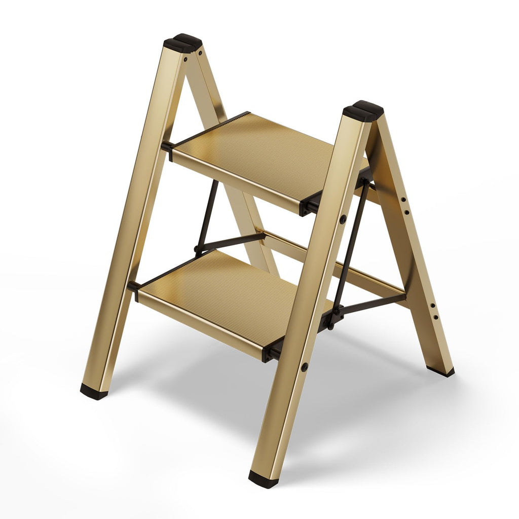 2 Step Aluminum Foldable Step Stool L327582