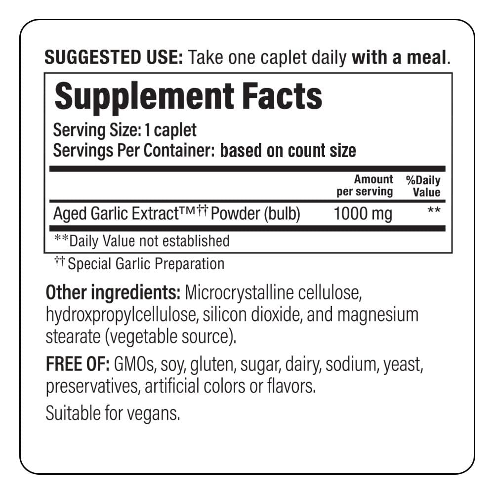 Aged Garlic Extract 60 Vegan Caplets T672576