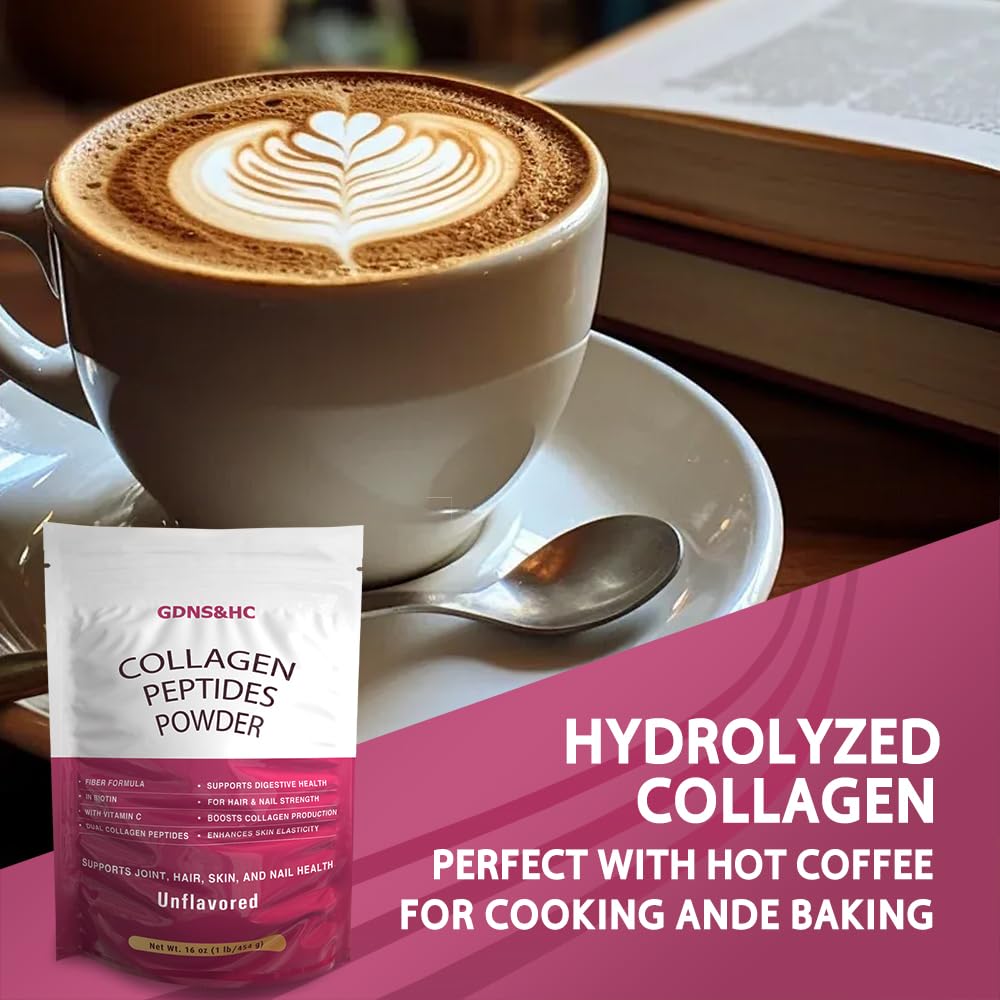 Unflavored Hydrolyzed Collagen Peptides Powder 16 oz O723
