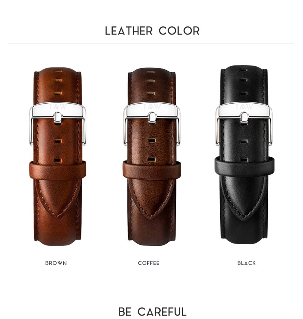 Men’s Chronograph Watch Leather Strap 41MM Quartz F338854