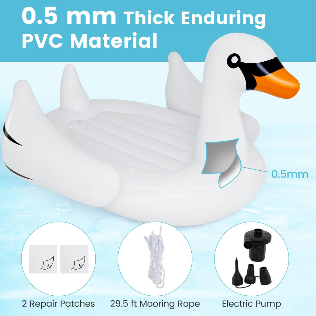 4-Person Inflatable Pool Float with Cup Holders F502