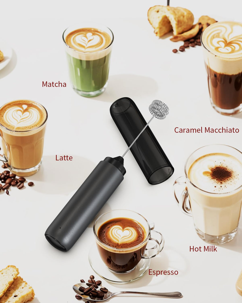 Rechargeable Handheld Milk Frother F849451