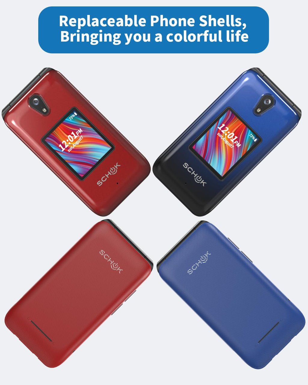 4G Flip Phone with Replaceable Shells Z554561
