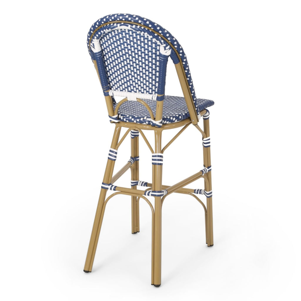 Set of 2 PE Rattan Weave Bar Stools O90097