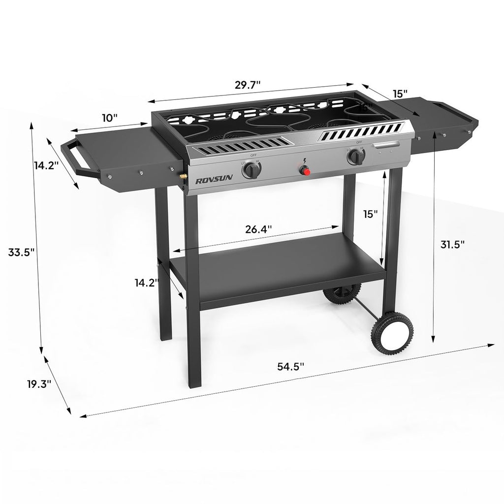 2 Burner Propane Gas Stove with Auto Ignition A109