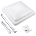 14" White Plastic Square RV Roof Vent Cover F374