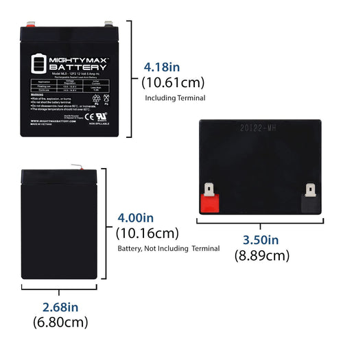 12 Volt 5 AH Rechargeable SLA AGM Battery P1753