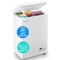 3.5 CU.FT White Chest Freezer with Two Removable Baskets B5635