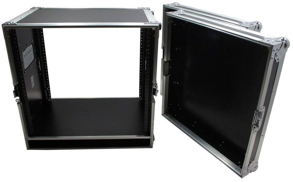 10U Rack Case with Casters 16 Inch Depth R31412