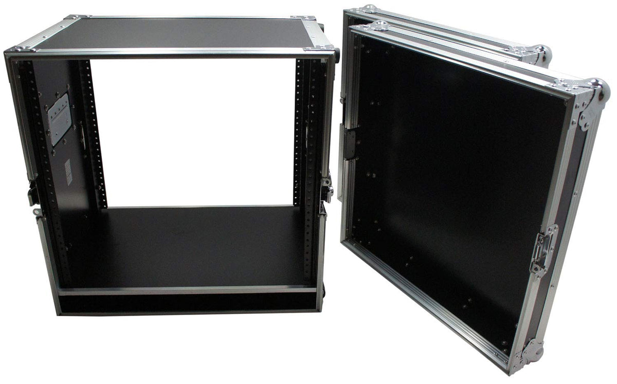 10U Rack Case with Casters 16 Inch Depth R31412