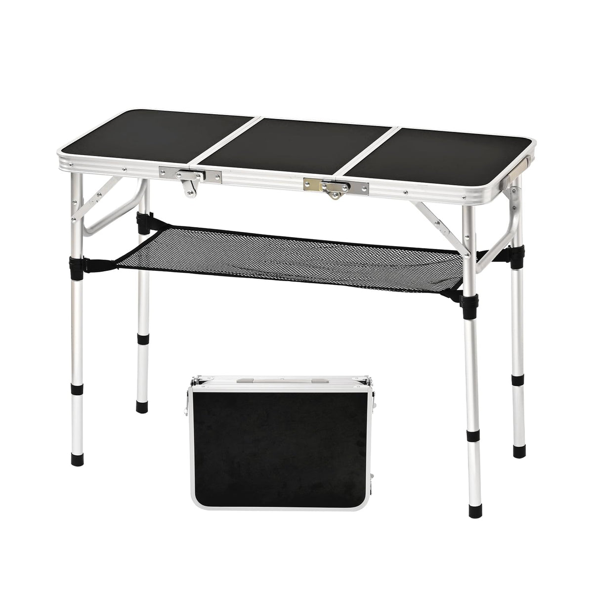 3ft Folding Camping Table with Storage Net L894831