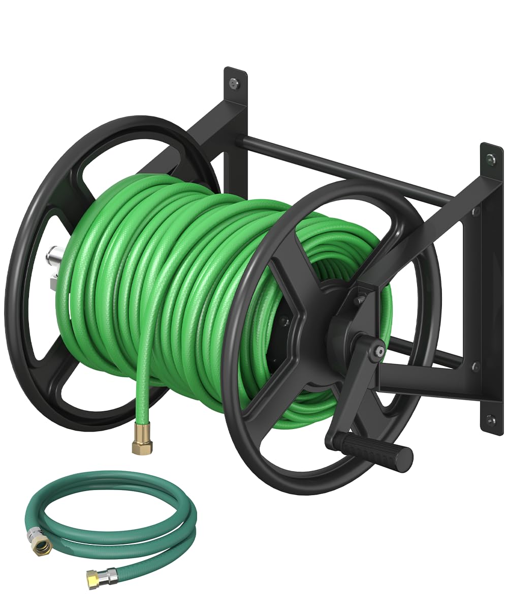Wall Mounted Garden Hose Reel with Leader Hose N660