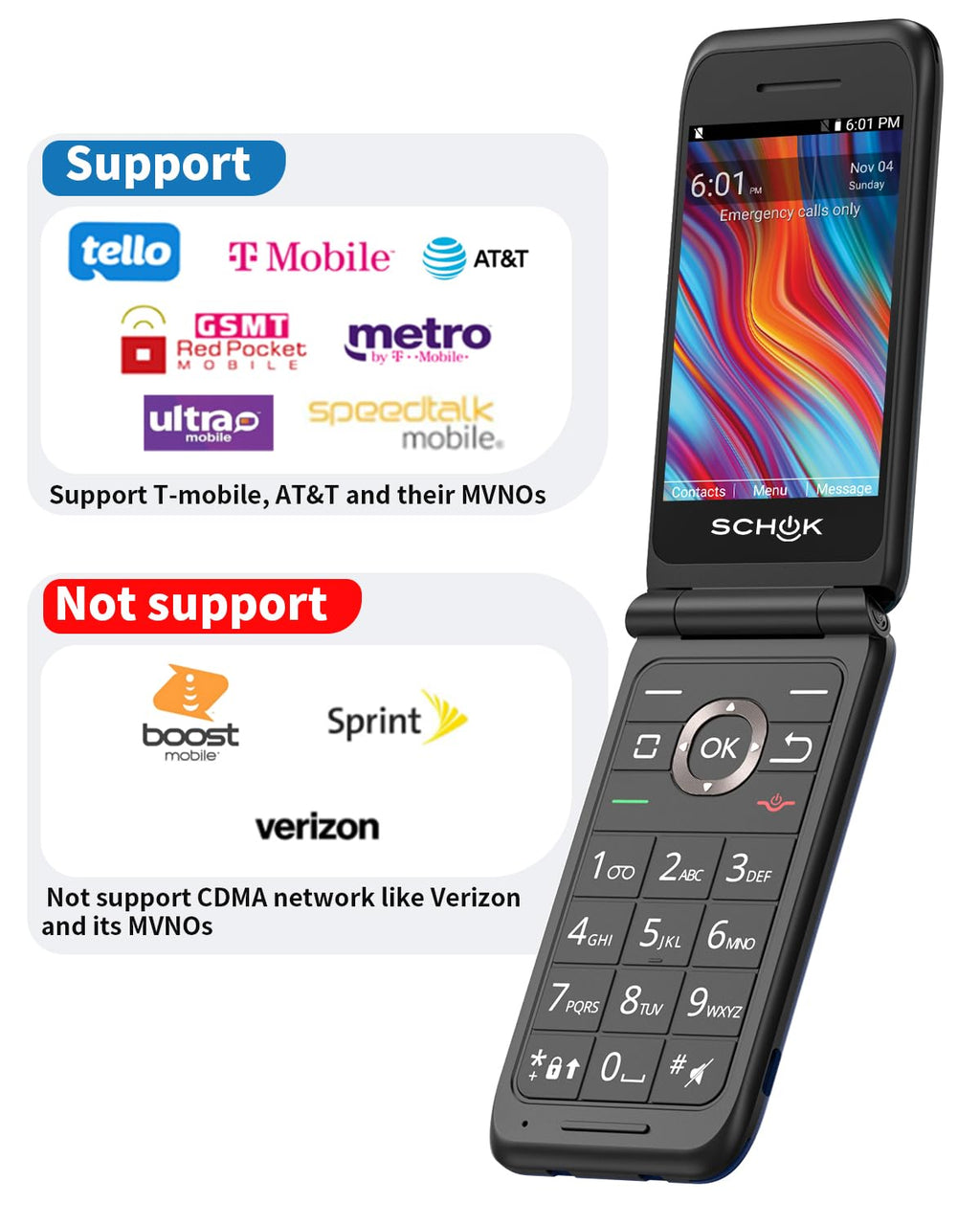 4G Flip Phone with Replaceable Shells Z554561