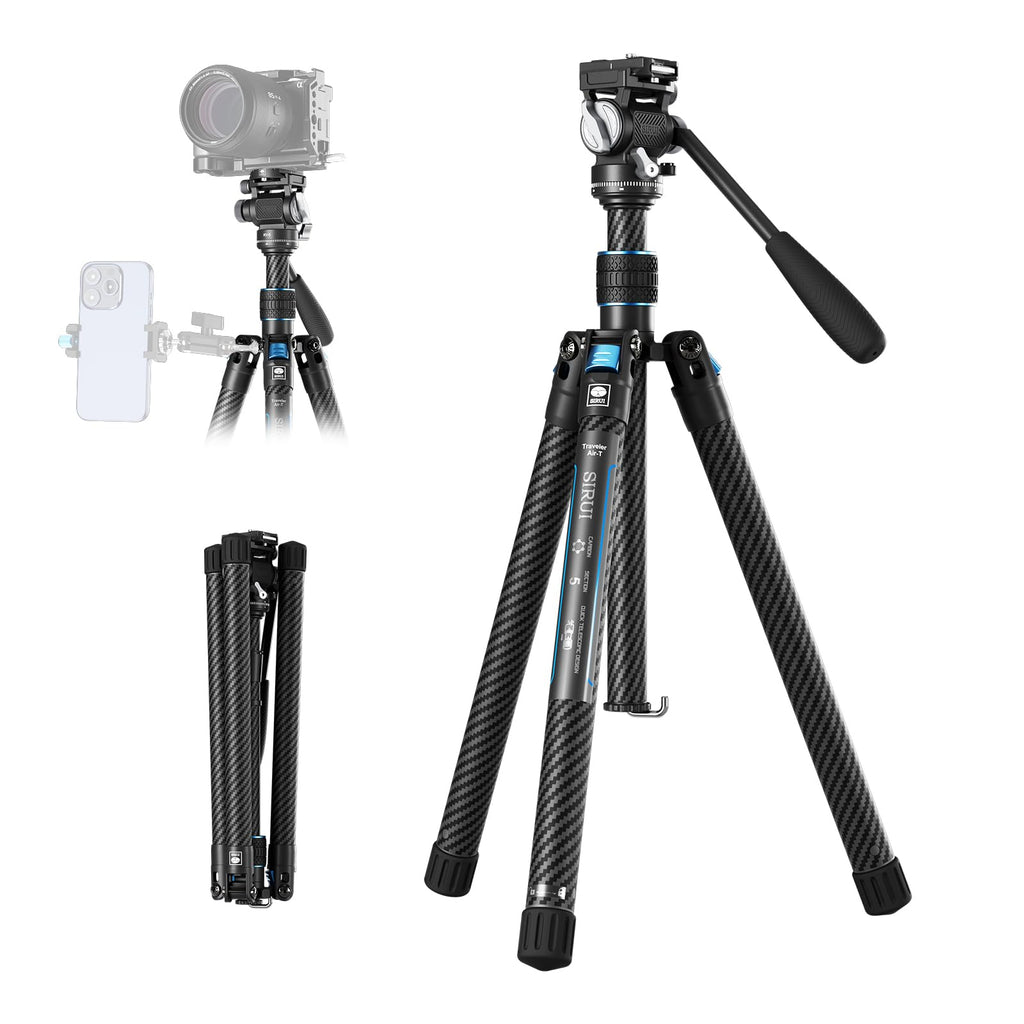 Carbon Fiber Camera Tripod with Fluid Head S825419