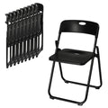 10 PCS Black Plastic Folding Chair V903
