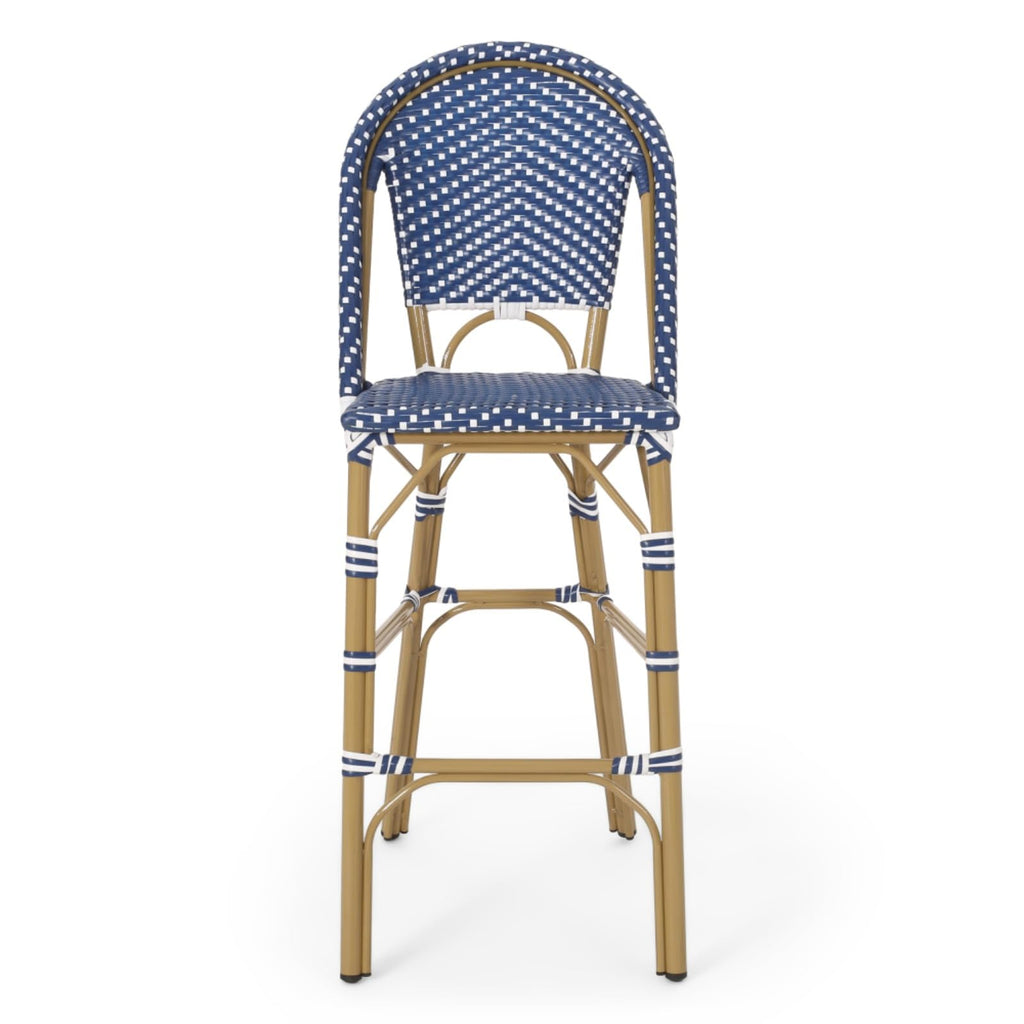 Set of 2 PE Rattan Weave Bar Stools O90097