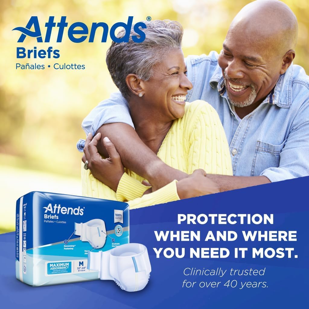 Adult Incontinence Briefs Medium Maximum Absorbency 24 Ct H535829