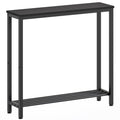 Black 2-Tier Narrow Console Table B456