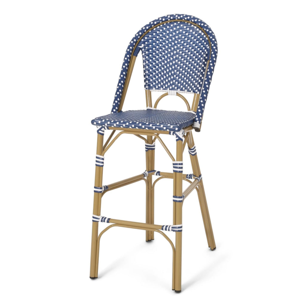 Set of 2 PE Rattan Weave Bar Stools O90097