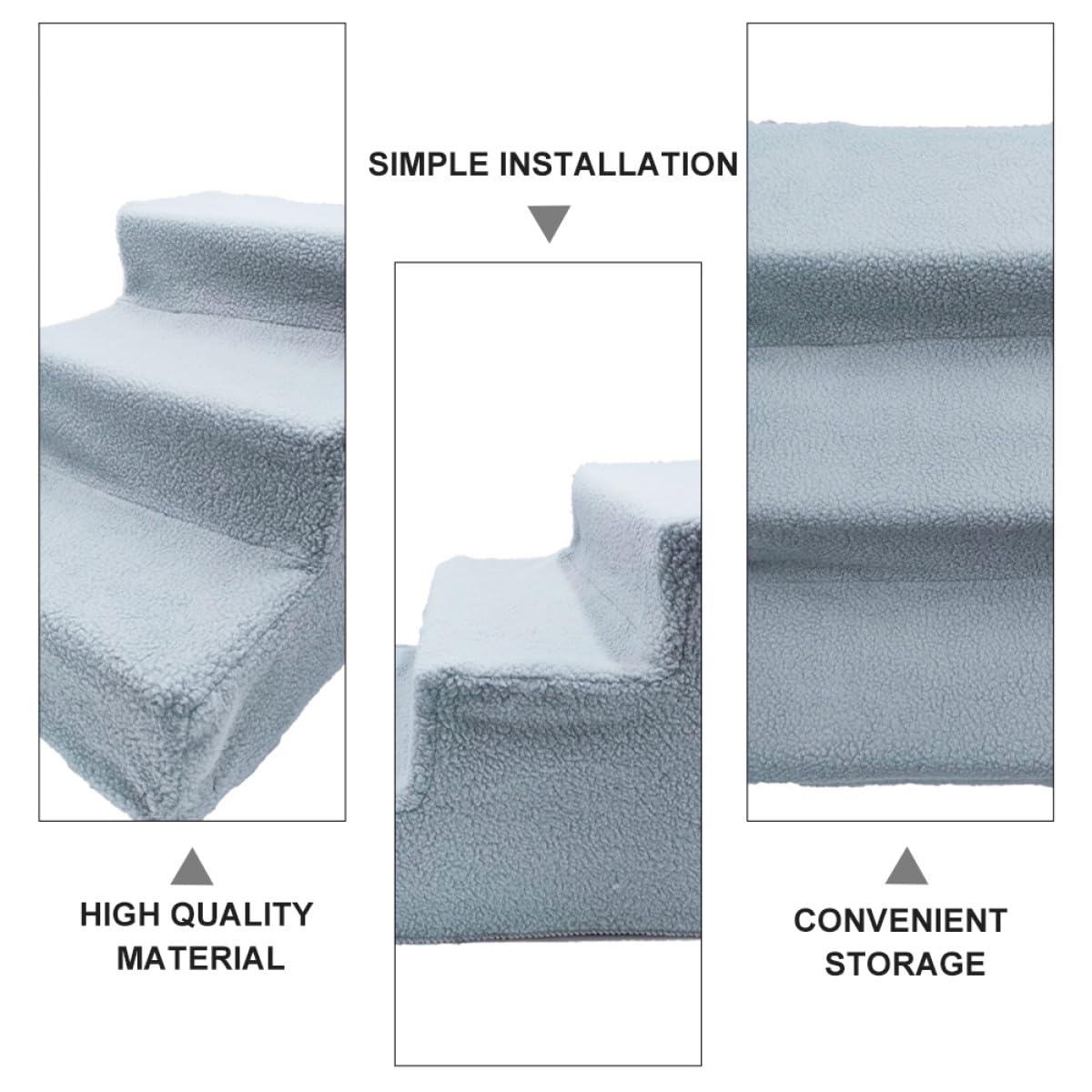 Non-Slip Gray Pet Stairs S453