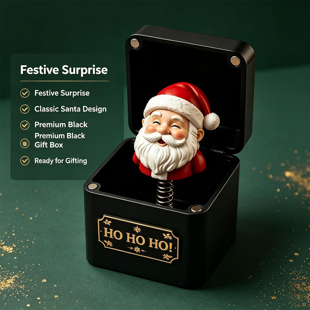 Black & Gold Pop-Up Jack in the Box W365948