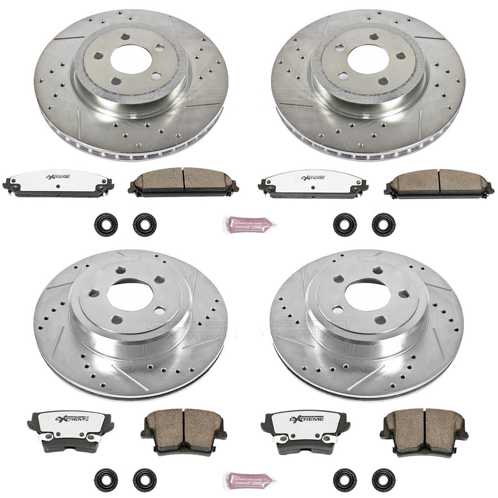 Brake Pad Rotor Kit Front Rear D6393