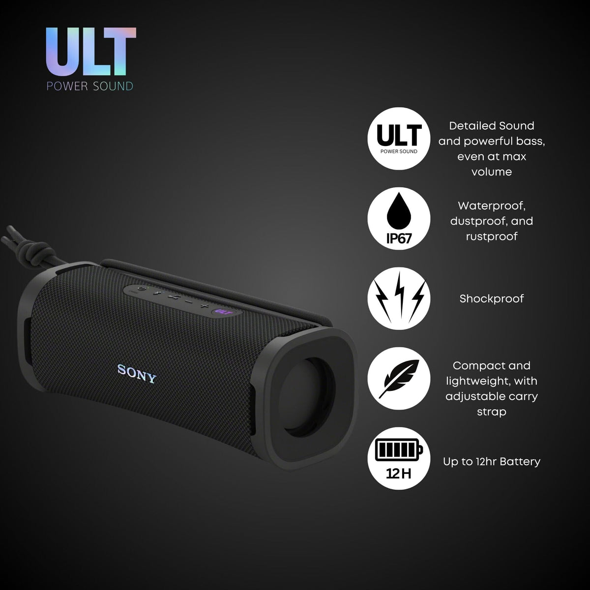 Black 2-Pack Portable Bluetooth Speaker T830531