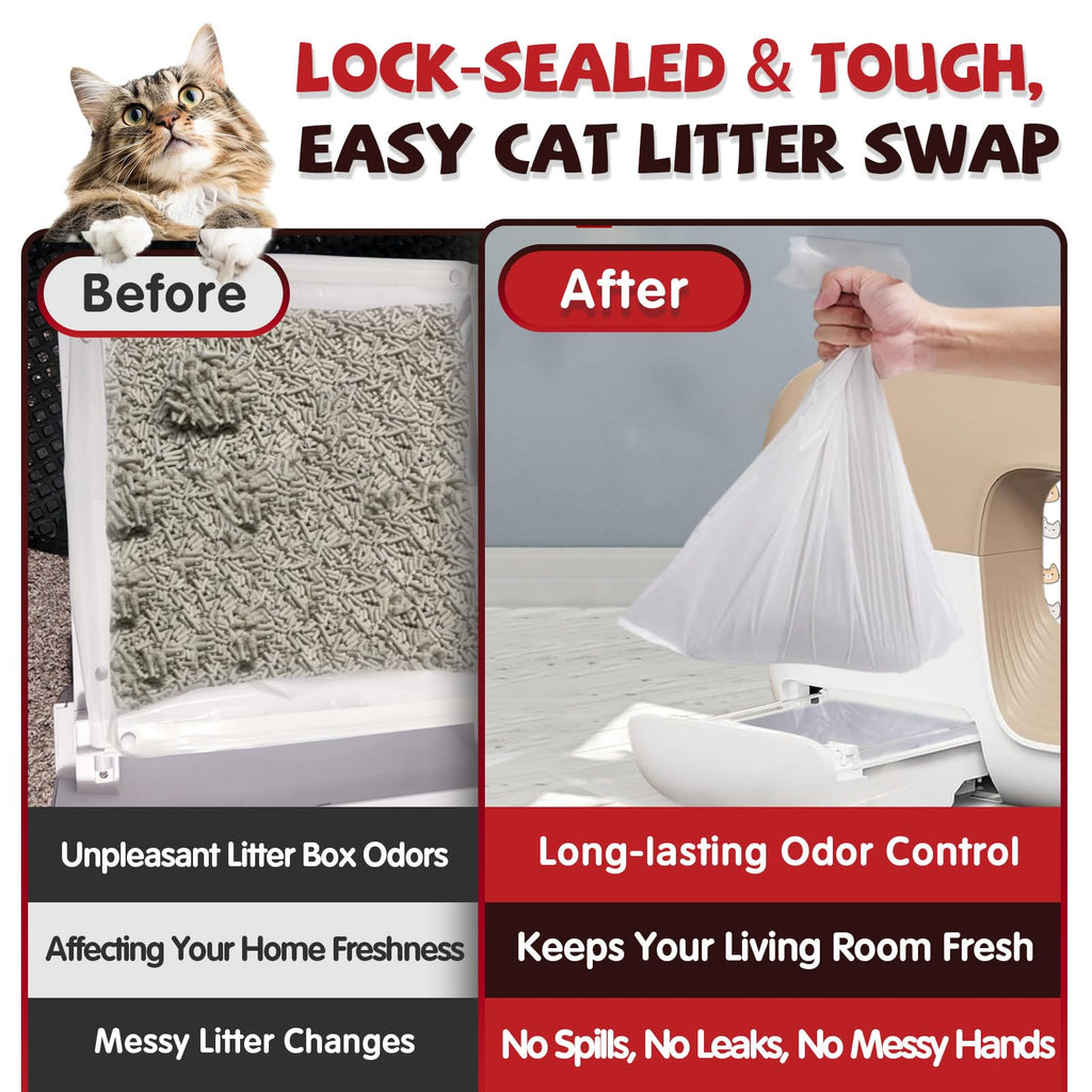 120 Pcs Self-Sealing Drawer Cat Litter Bags N678205